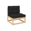 4 Piece Garden Lounge Set With Cushions Solid Pinewood Anthracite