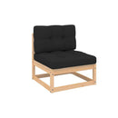 4 Piece Garden Lounge Set With Cushions Solid Pinewood Fabric