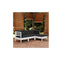 4 Piece Wooden Garden Lounge Set With Cushions White