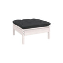 4 Piece Garden Lounge Set With Cushions White Pinewood