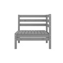 4 Piece Grey Garden Lounge Set Solid Pinewood