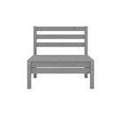 4 Piece Grey Garden Lounge Set Solid Pinewood