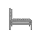 4 Piece Grey Garden Lounge Set Solid Pinewood