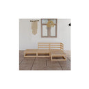 4 Piece Outdoor Garden Lounge Set Solid Pinewood