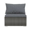 4 Piece Patio Lounge Set With Cushions Poly Rattan Grey