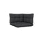 4 Piece Pinewood Garden Lounge Set With Anthracite Cushions