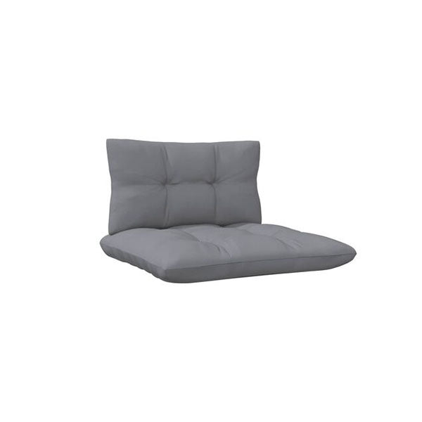 4 Piece Pinewood Garden Lounge Set With Cushions Grey