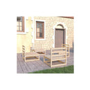 4 Piece Set Garden Lounge Solid Pinewood
