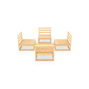 4 Piece Set Garden Lounge Solid Pinewood