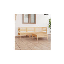 4 Piece Garden Lounge Solid Pinewood Set