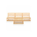 4 Piece Solid Pinewood Garden Lounge Set
