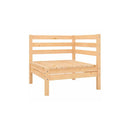 4 Piece Garden Lounge Solid Pinewood Set