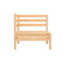 4 Piece Garden Lounge Solid Pinewood Set