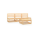 4 Piece Solid Pinewood Garden Lounge Set