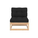4 Piece With Cushions Garden Lounge Set Solid Pinewood