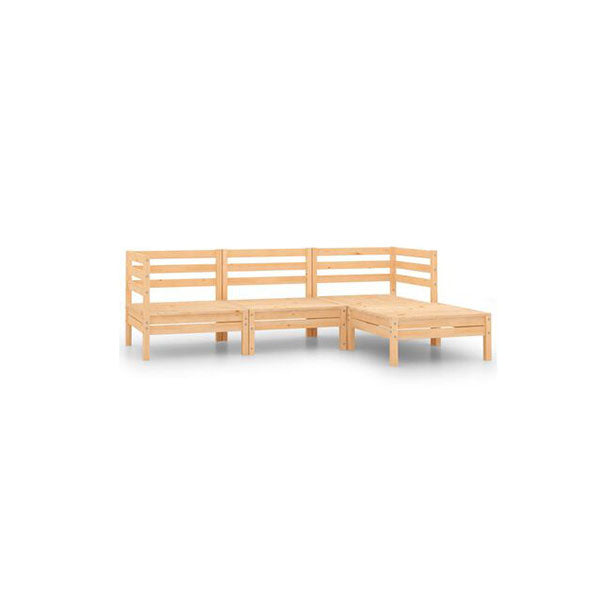 4 Piece Wooden Garden Lounge Set