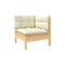 4 Piece Wooden Garden Lounge Set With Cream Cushions