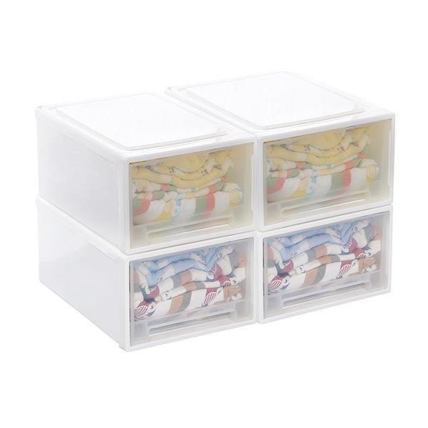 4 Plastic Organiser Box Stackable