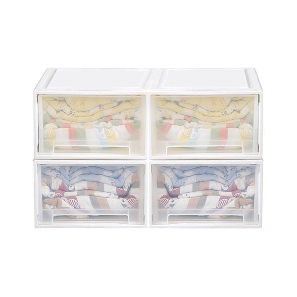 4 Plastic Organiser Box Stackable