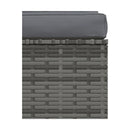 4 Seater Sofa With Cushions Grey Poly Rattan