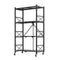 4 Tier Black Foldable Display Stand With Wheels