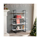 4 Tier Book Cabinet White 100 X 30 X 140 Cm Chipboard