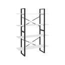4 Tier Book Cabinet White 100 X 30 X 140 Cm Chipboard
