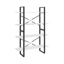 4 Tier Book Cabinet White 100 X 30 X 140 Cm Chipboard