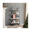 4 Tier Book Cabinet White 80 X 30 X 140 Cm Chipboard
