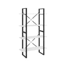 4 Tier Book Cabinet White 80 X 30 X 140 Cm Chipboard