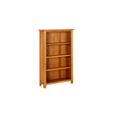 4 Tier Bookcase Solid Oak Wood 70 X 22 X 110 Cm