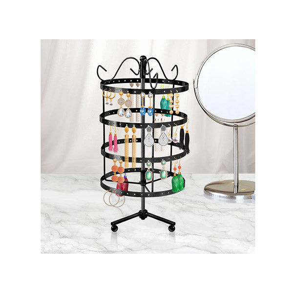 4 Tier Jewelry Display Hanging Rack Storage Metal Organizer