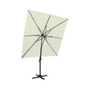 4 Tier Parasol With Aluminum Pole Sand 250 X 250 Cm