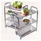 4 Tier Stainless Steel Utility Cart Square Large