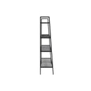 4 Tiers Ladder Bookcase Metal Black