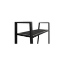 4 Tiers Ladder Bookcase Metal Black