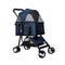 4 Wheels Pet Stroller Pram Foldable Carrier Large Blue