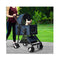 4 Wheels Pet Stroller Pram Foldable Carrier Large Blue