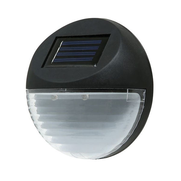 4X Fence Lights Round Solar Powered Led Waterproof Outdoor