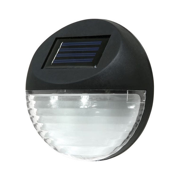 4X Fence Lights Round Solar Powered Led Waterproof Outdoor
