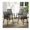 4X Outdoor Black Sun Lounge Rattan Patio Furniture