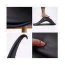 2X Padded Seat Dining Chair Black
