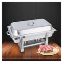 4X Stainless Steel Chafing Single Tray Catering Dish Food Warmer