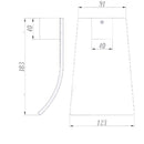 Polly Waterfall Square Matte Black Bathtub/Basin Spout