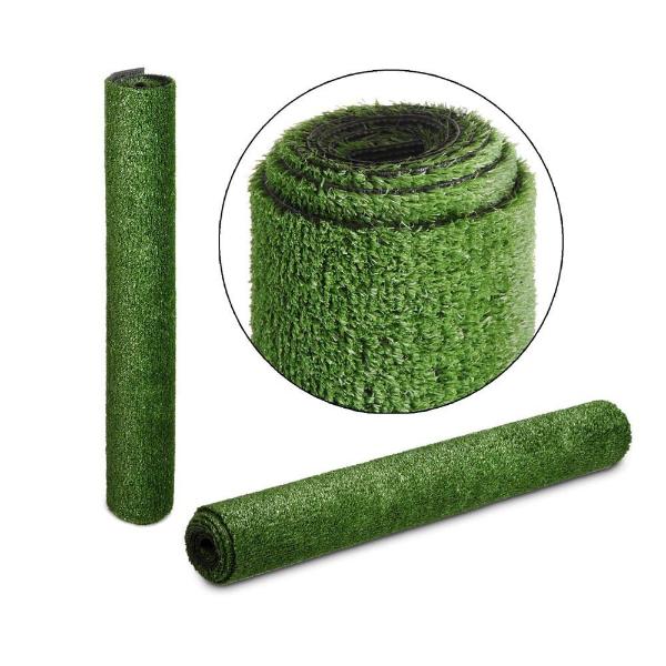 Artificial Grass 1X10M Synthetic Fake Turf Plastic Olive Plant 17Mm