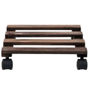 4 Pieces Cedar Wood Plant Rollers 25x25cm