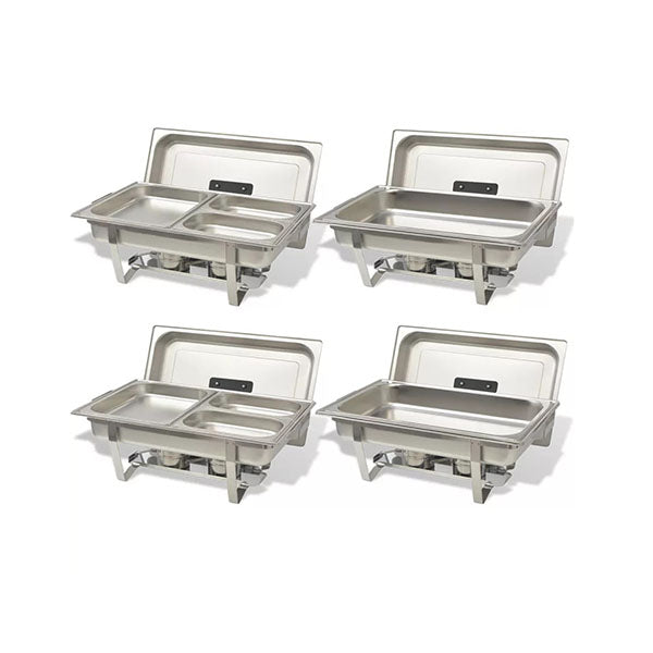 4 Piece Chafing Dish Set Stainless Steel