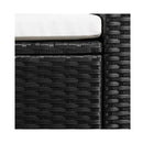 4 Piece Garden Lounge Set Poly Rattan Black