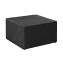 4 Piece Garden Lounge Set Poly Rattan Black