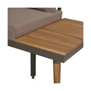4 Piece Garden Lounge Set With Cushions Solid Acacia Wood Brown